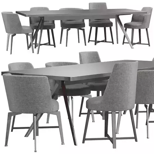 Flexform Hera chair and Zefiro table