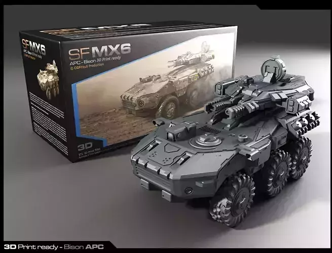 MX6-APC 3D Print cnxg armored vehicle