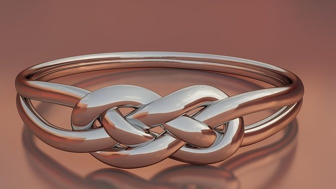 Knotted ring 3D print model
