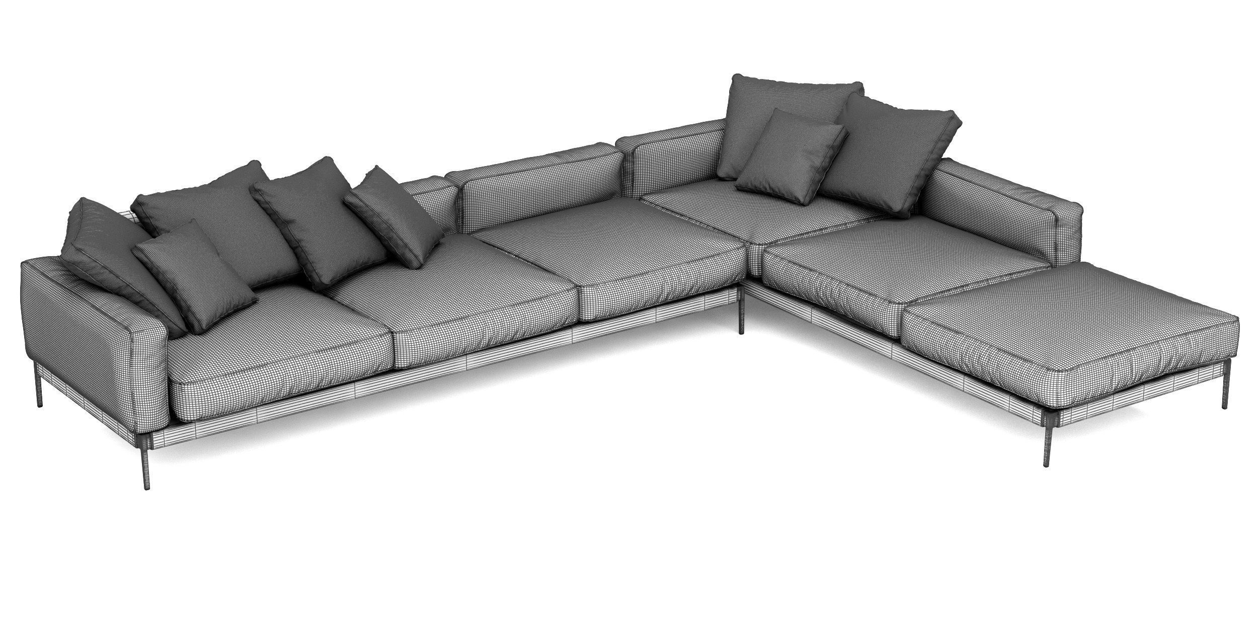 Flexform Romeo sofa 3D model_10