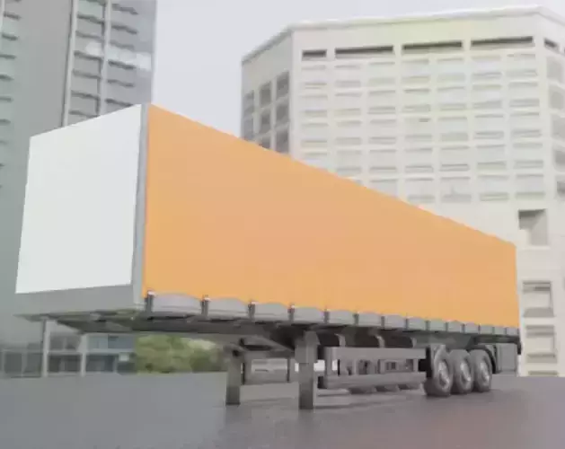 Semitrailer High-Poly Version  3D model