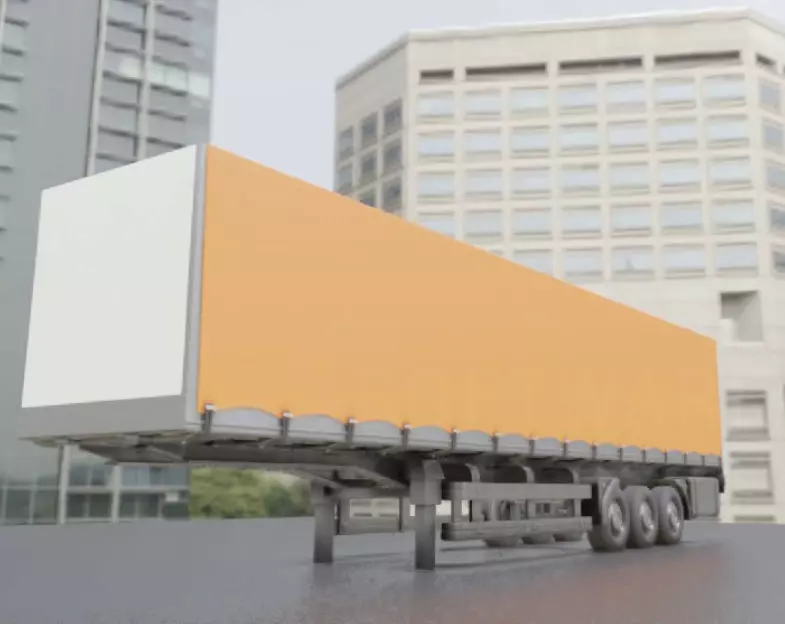 Semitrailer High-Poly Version 3D model
