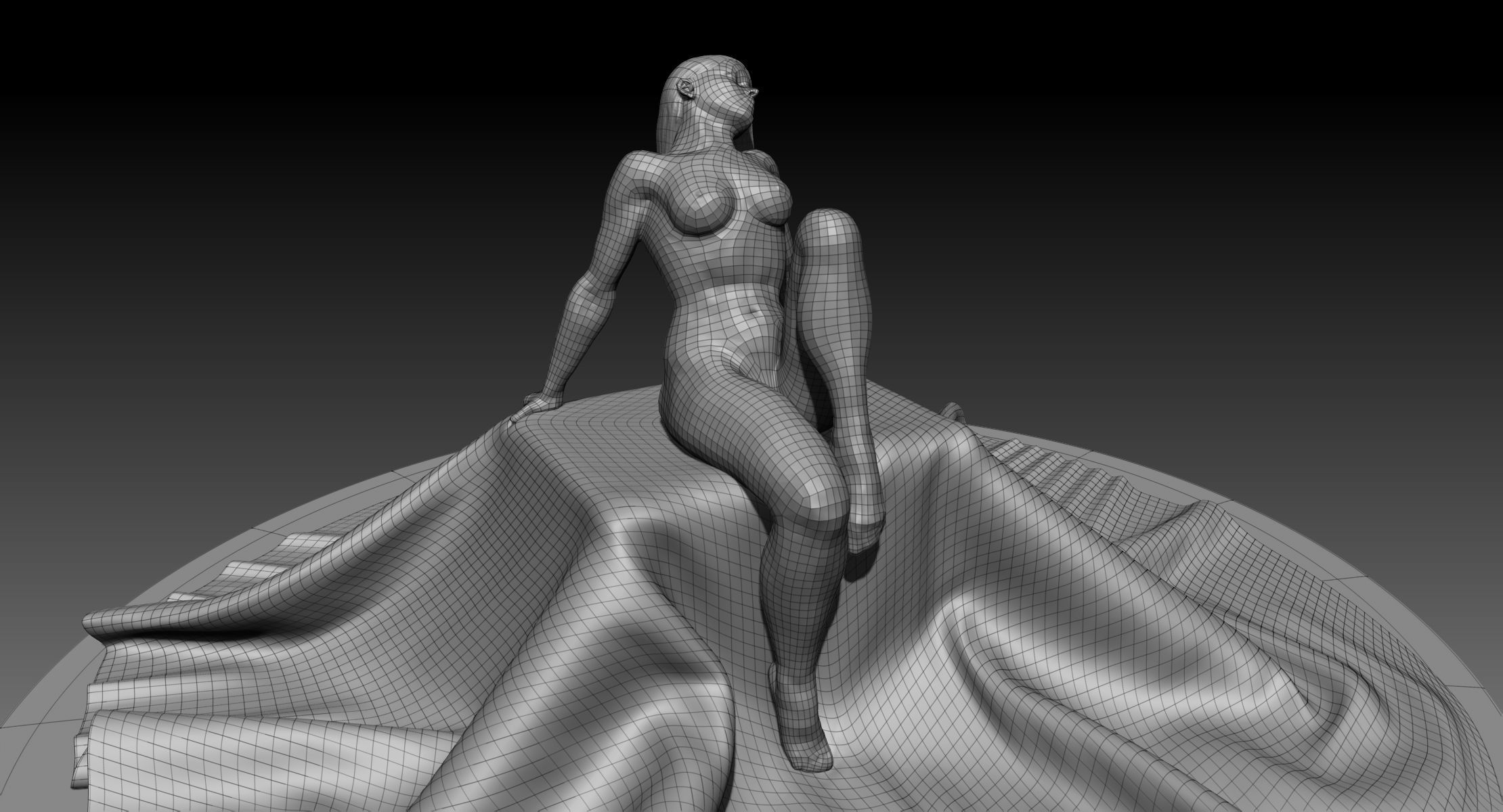 Nude Female Art Model 3D model_12