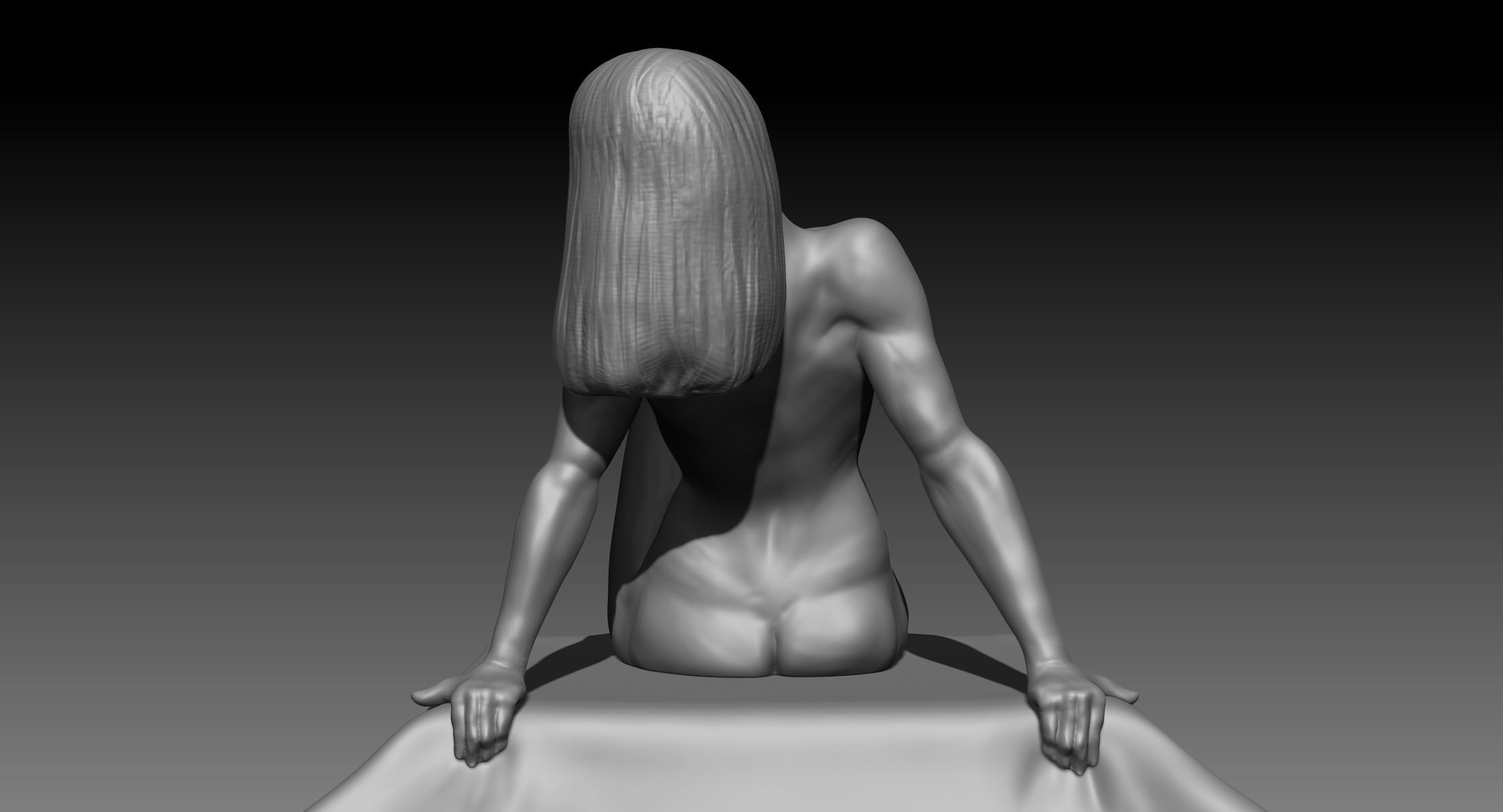 Nude Female Art Model 3D model_8