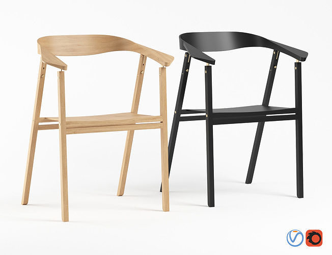 Tecta D7K chair 3D model