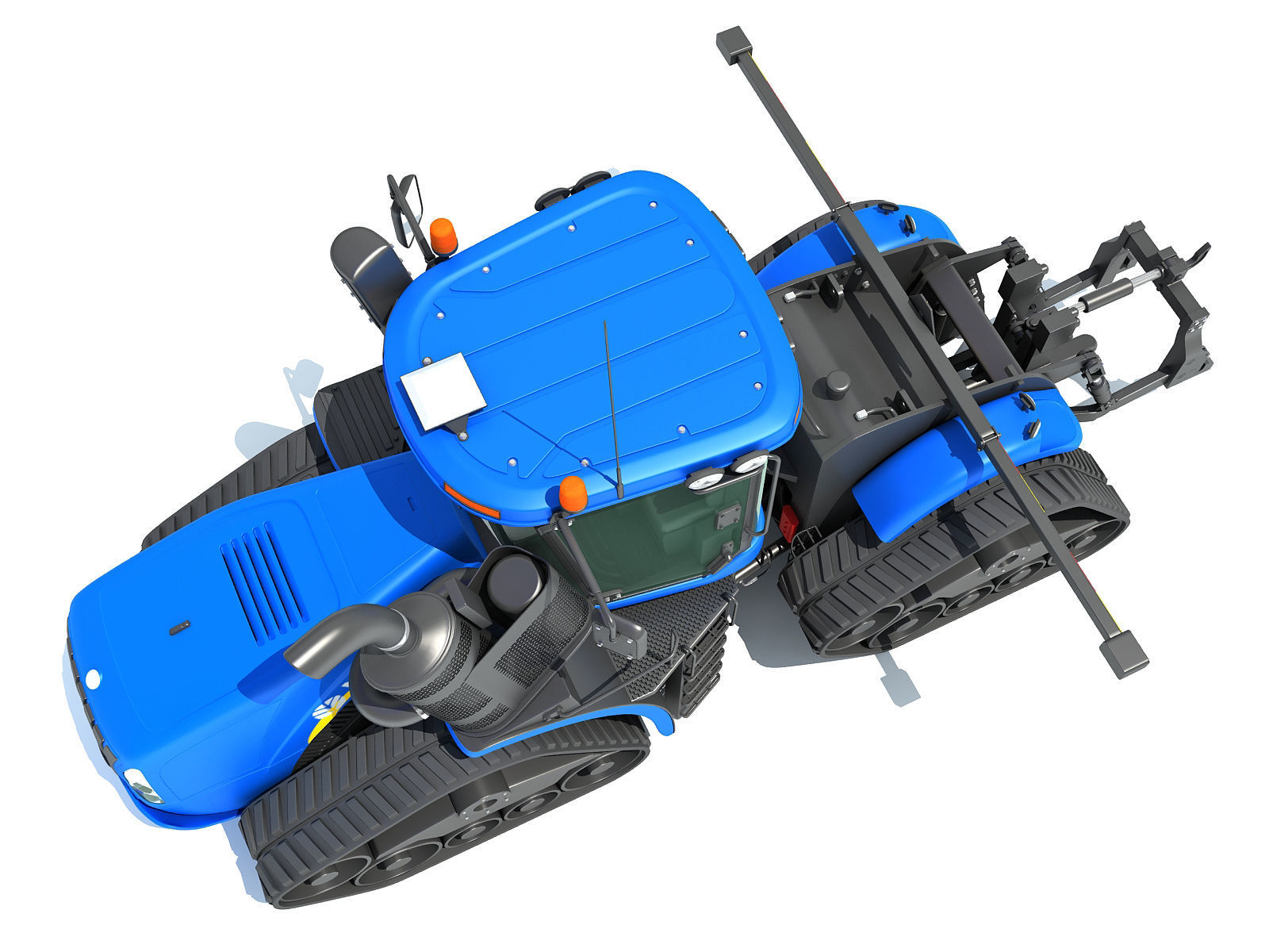Track Tractor New Holland 3D model_10