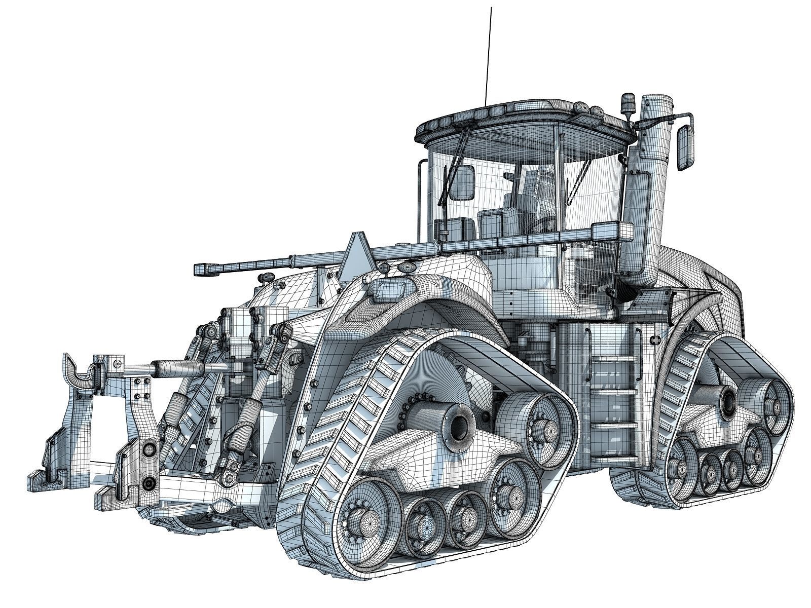 Track Tractor New Holland 3D model_17