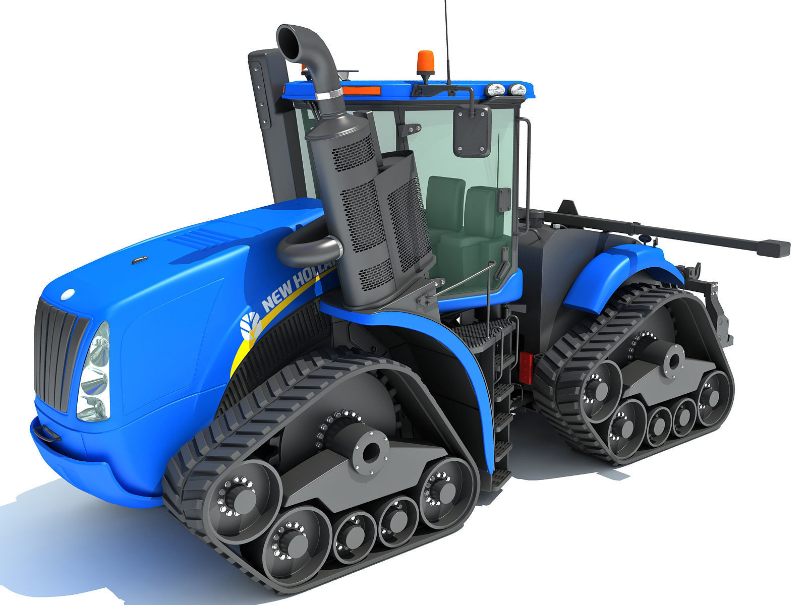 Track Tractor New Holland 3D model_1
