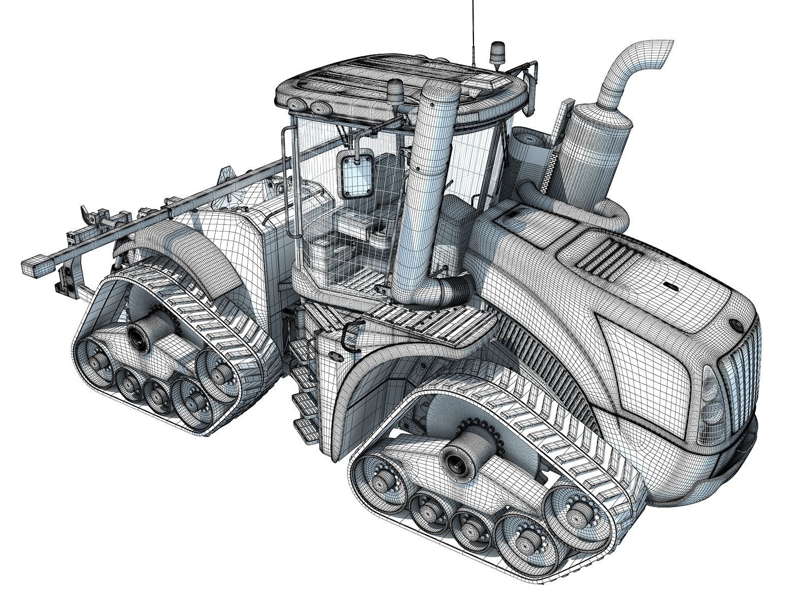 Track Tractor New Holland 3D model_18