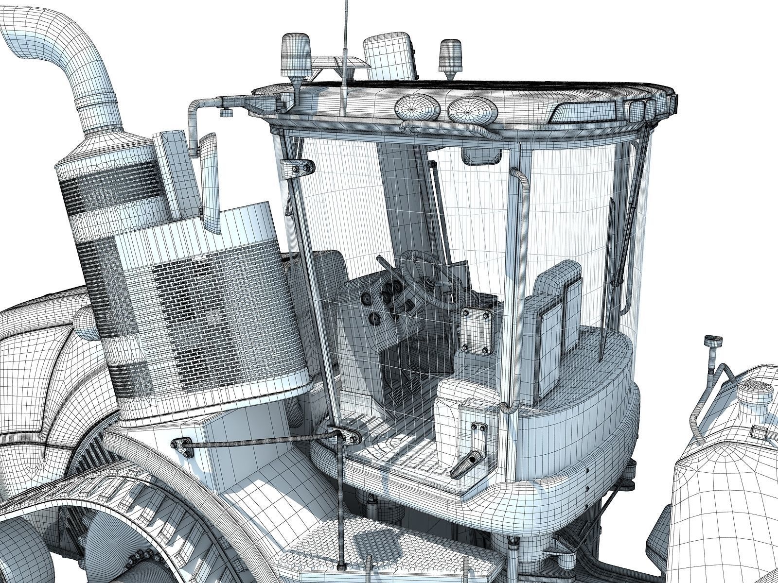 Track Tractor New Holland 3D model_19
