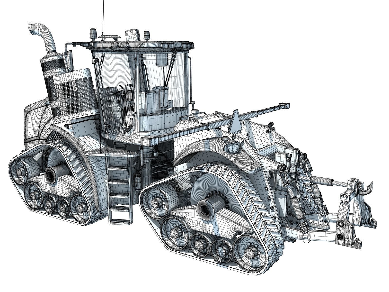 Track Tractor New Holland 3D model_15