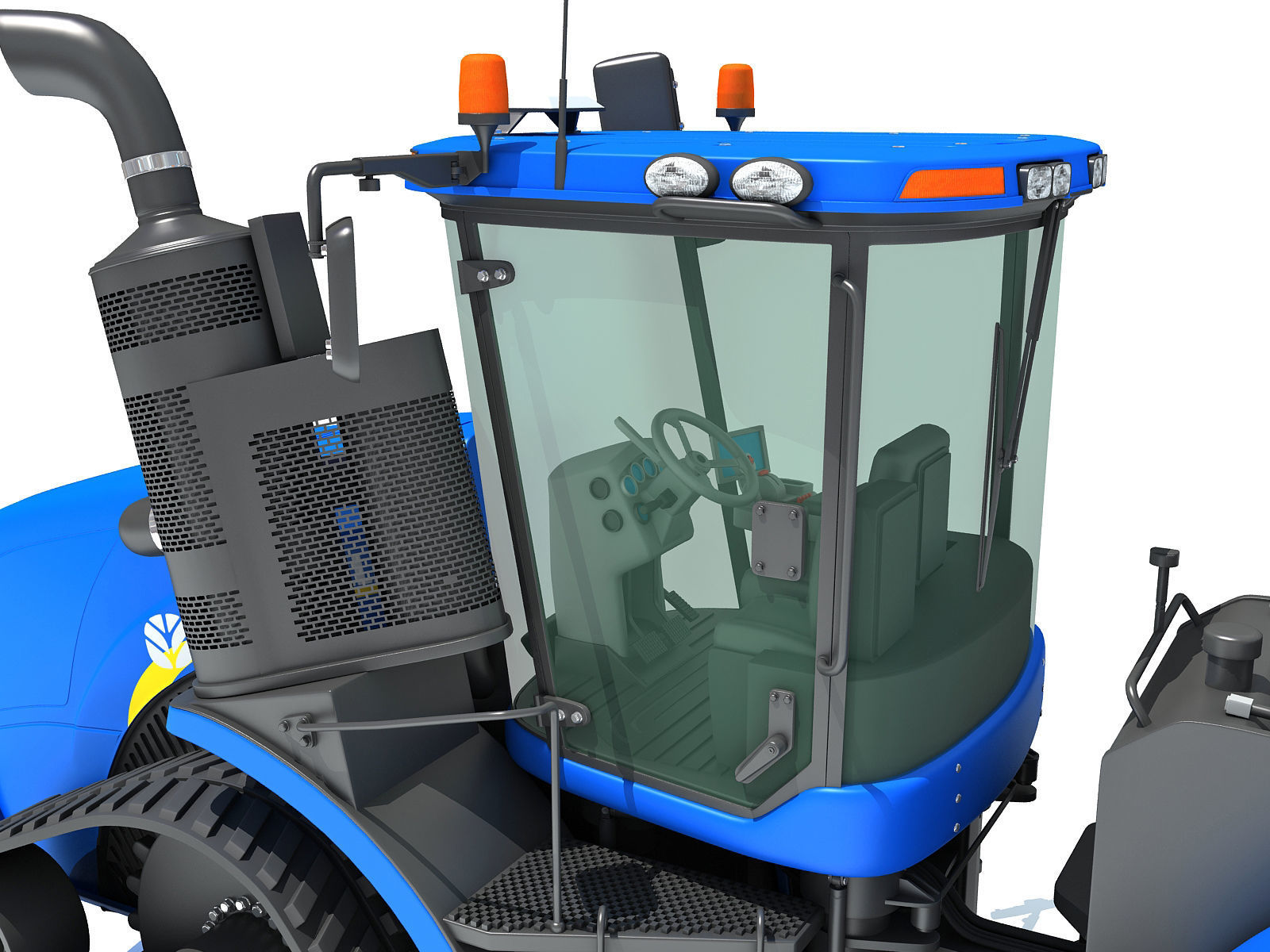 Track Tractor New Holland 3D model_11