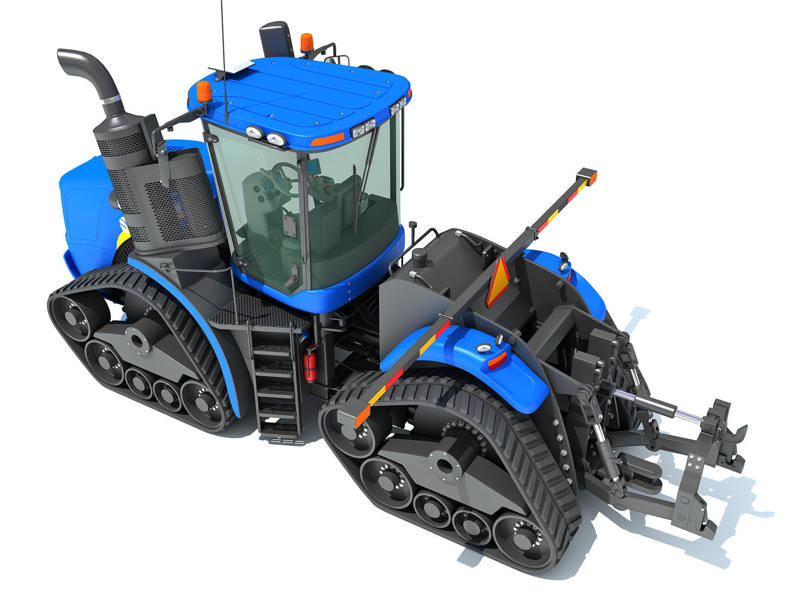 Track Tractor New Holland 3D model_4