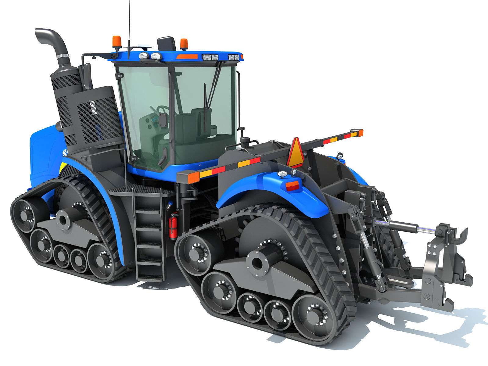 Track Tractor New Holland 3D model_3