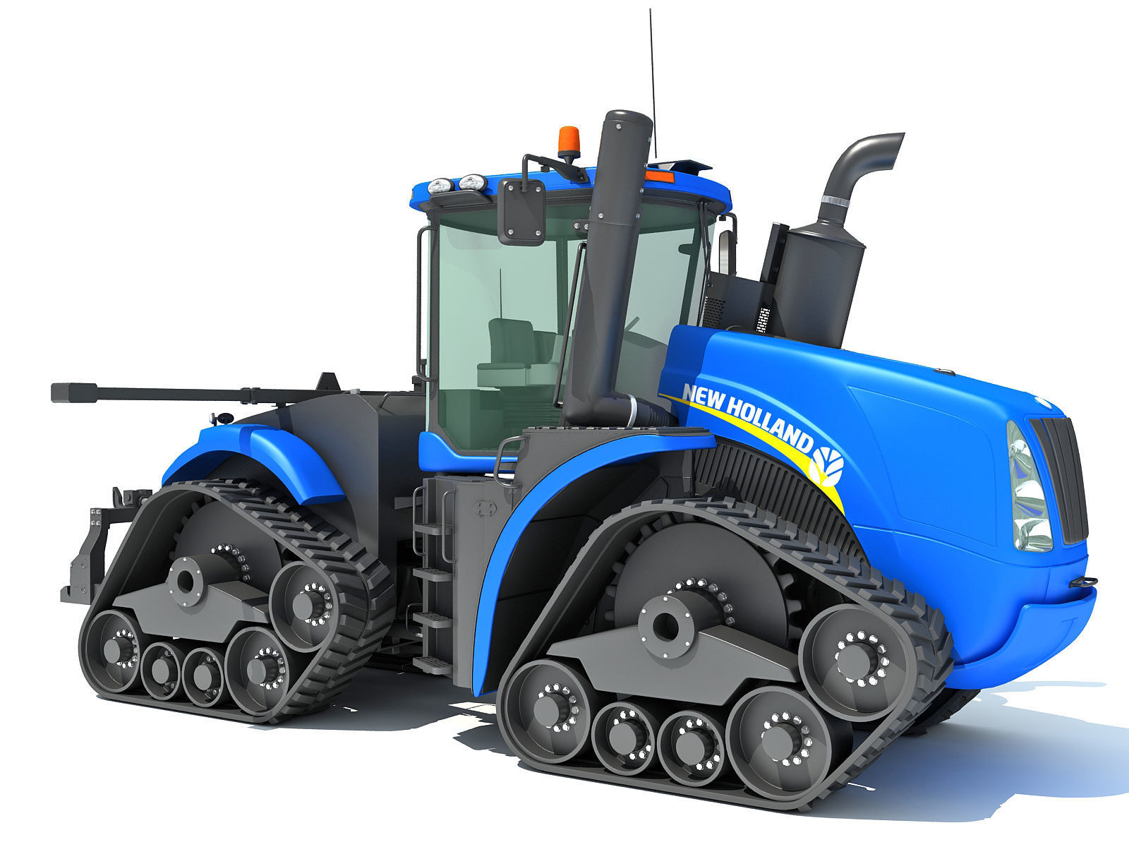 Track Tractor New Holland 3D model_7
