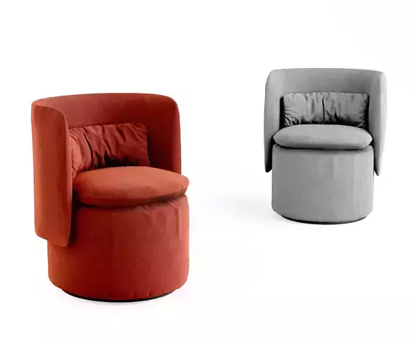 Group cocktail chair with swivel base