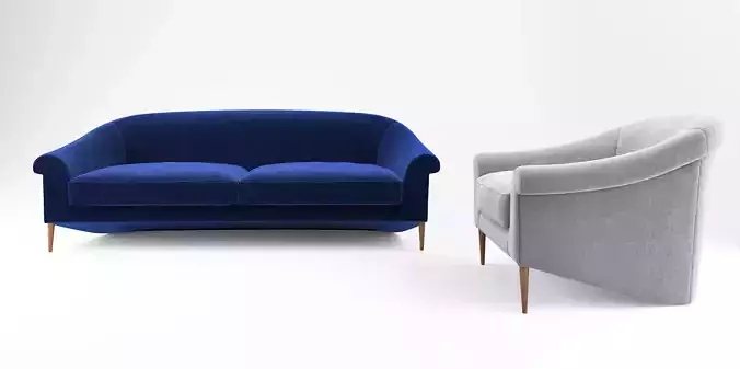 Solstice sofa and armchair