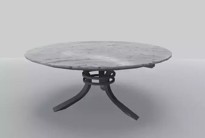 Round Marble Table 2 PBR
