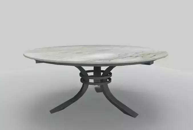 Round Marble Table 3 PBR