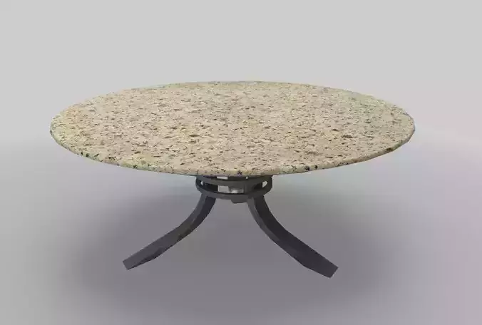 Round Marble Table 4 PBR