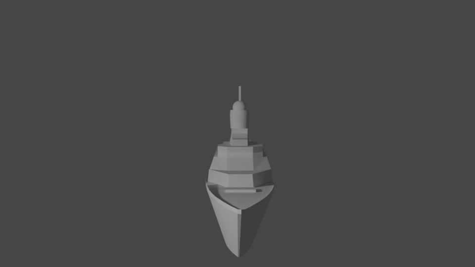 Warship military ship 3D print model_4