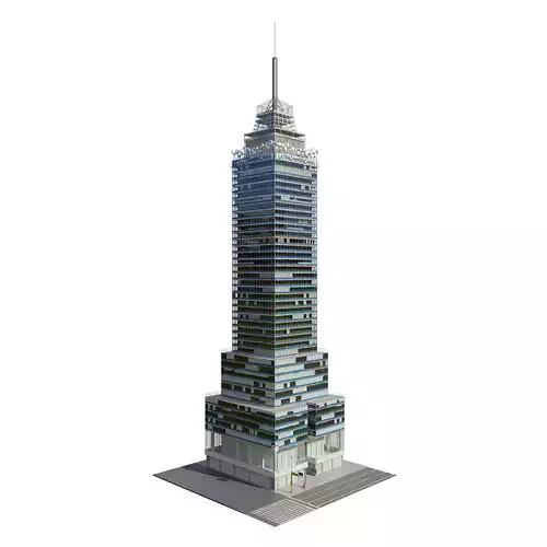 Torre Latinoamericana Low-poly 3D model