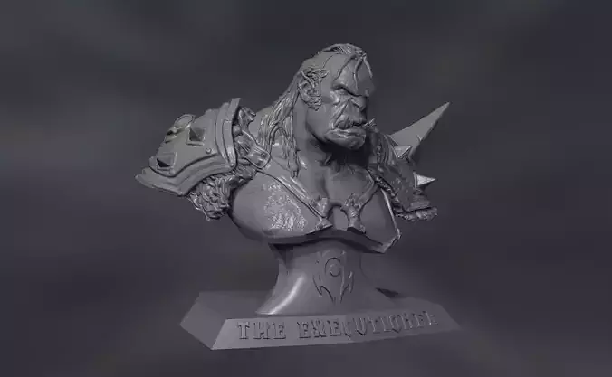 ORK-Warcraft The Executioner portrait 3D print model