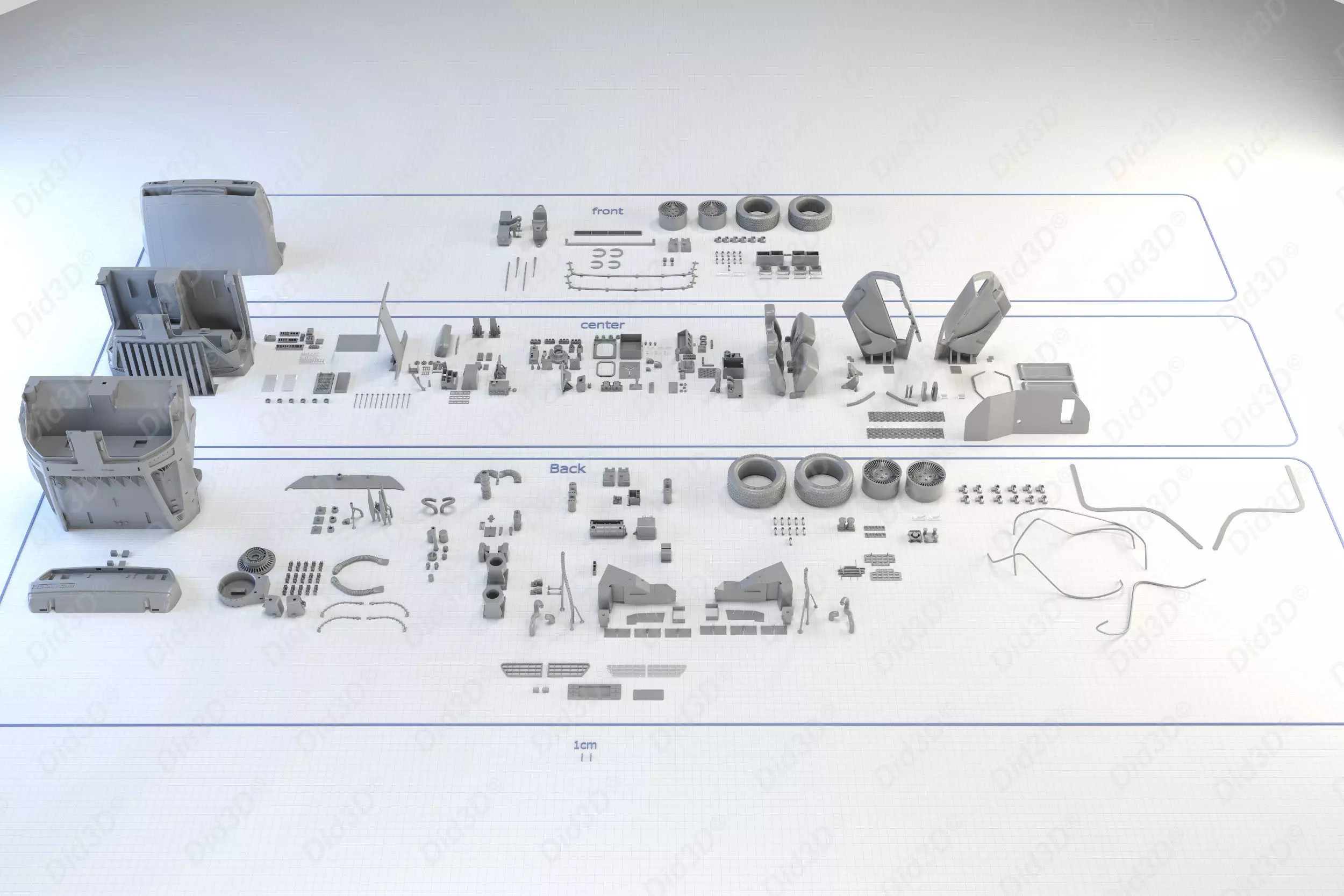 DELOREAN HQ Special 3Dprint design 1-8 Scale 530mm 3D print model_24