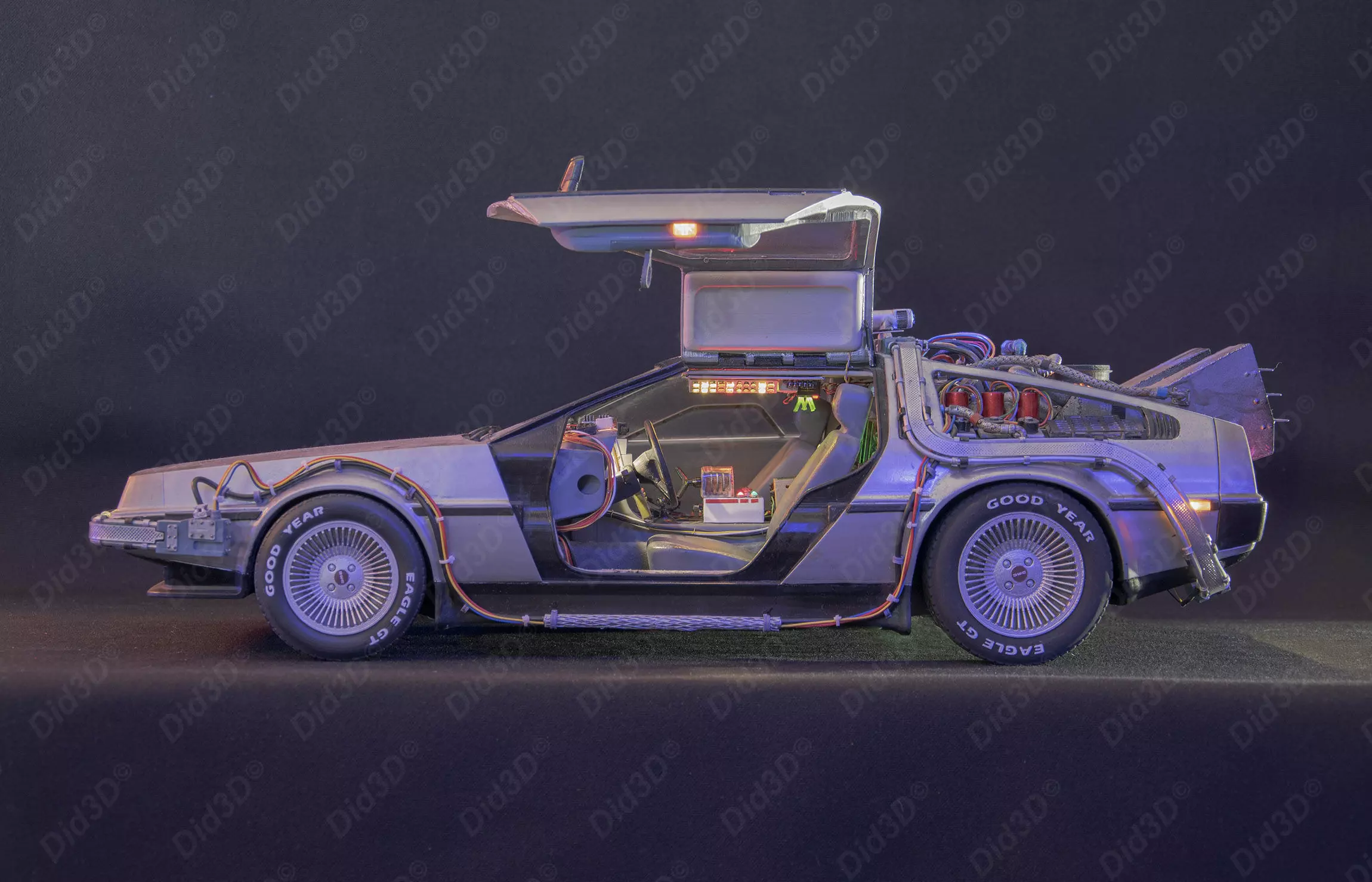 DELOREAN HQ Special 3Dprint design 1-8 Scale 530mm 3D print model_5
