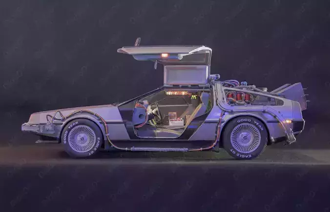 DELOREAN HQ Special 3Dprint design 1-8 Scale 530mm 3D print model 5