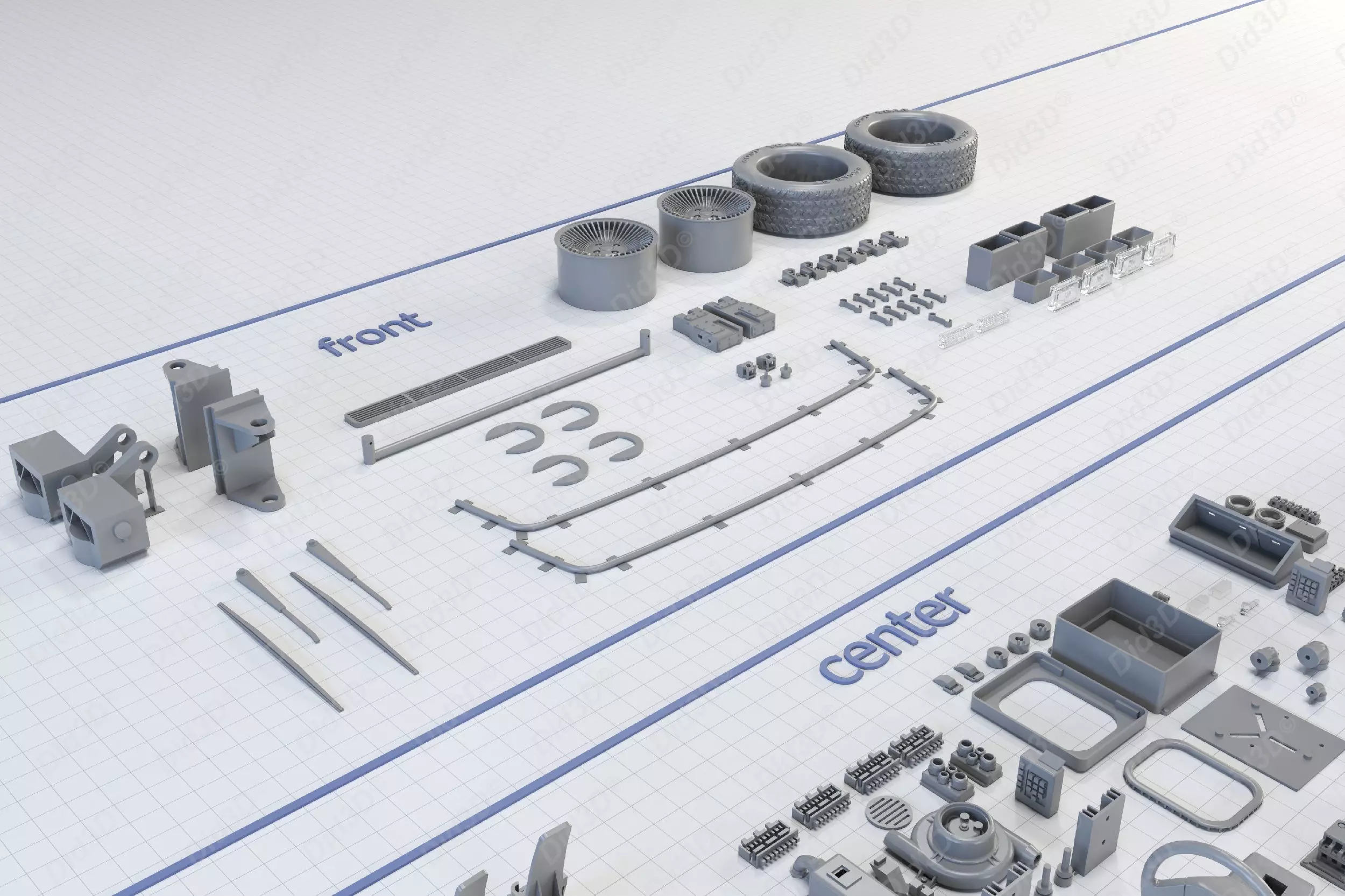 DELOREAN HQ Special 3Dprint design 1-8 Scale 530mm 3D print model_22