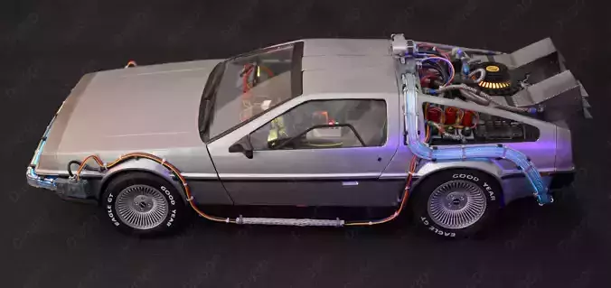 DELOREAN HQ Special 3Dprint design 1-8 Scale 530mm 3D print model 4