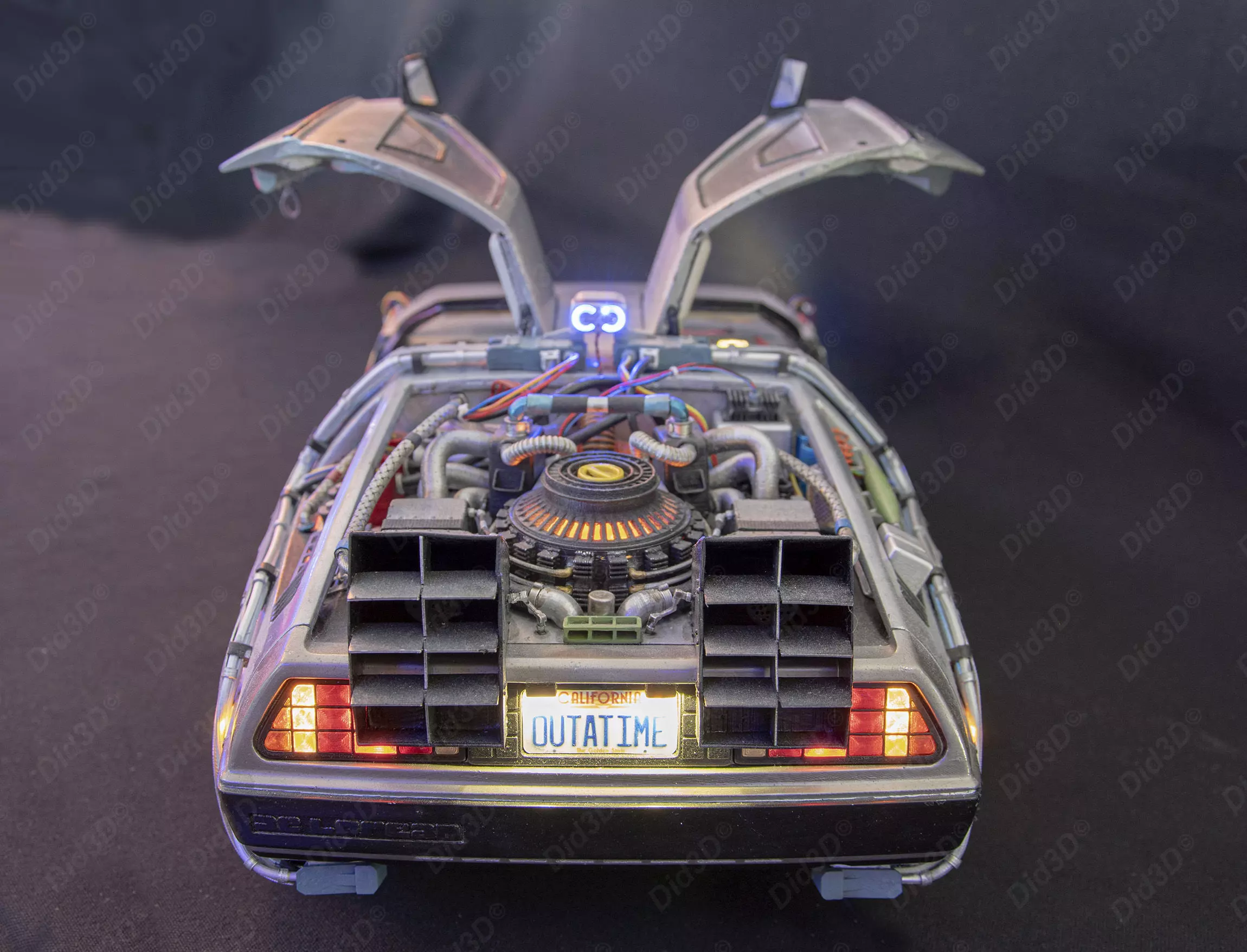 DELOREAN HQ Special 3Dprint design 1-8 Scale 530mm 3D print model_7