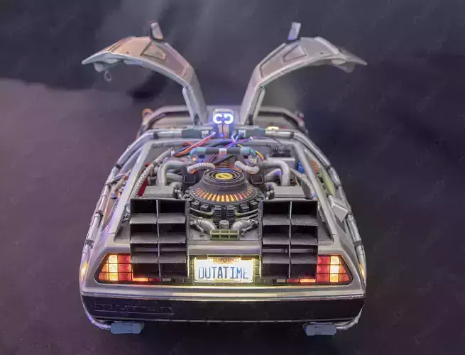 DELOREAN HQ Special 3Dprint design 1-8 Scale 530mm 3D print model 7