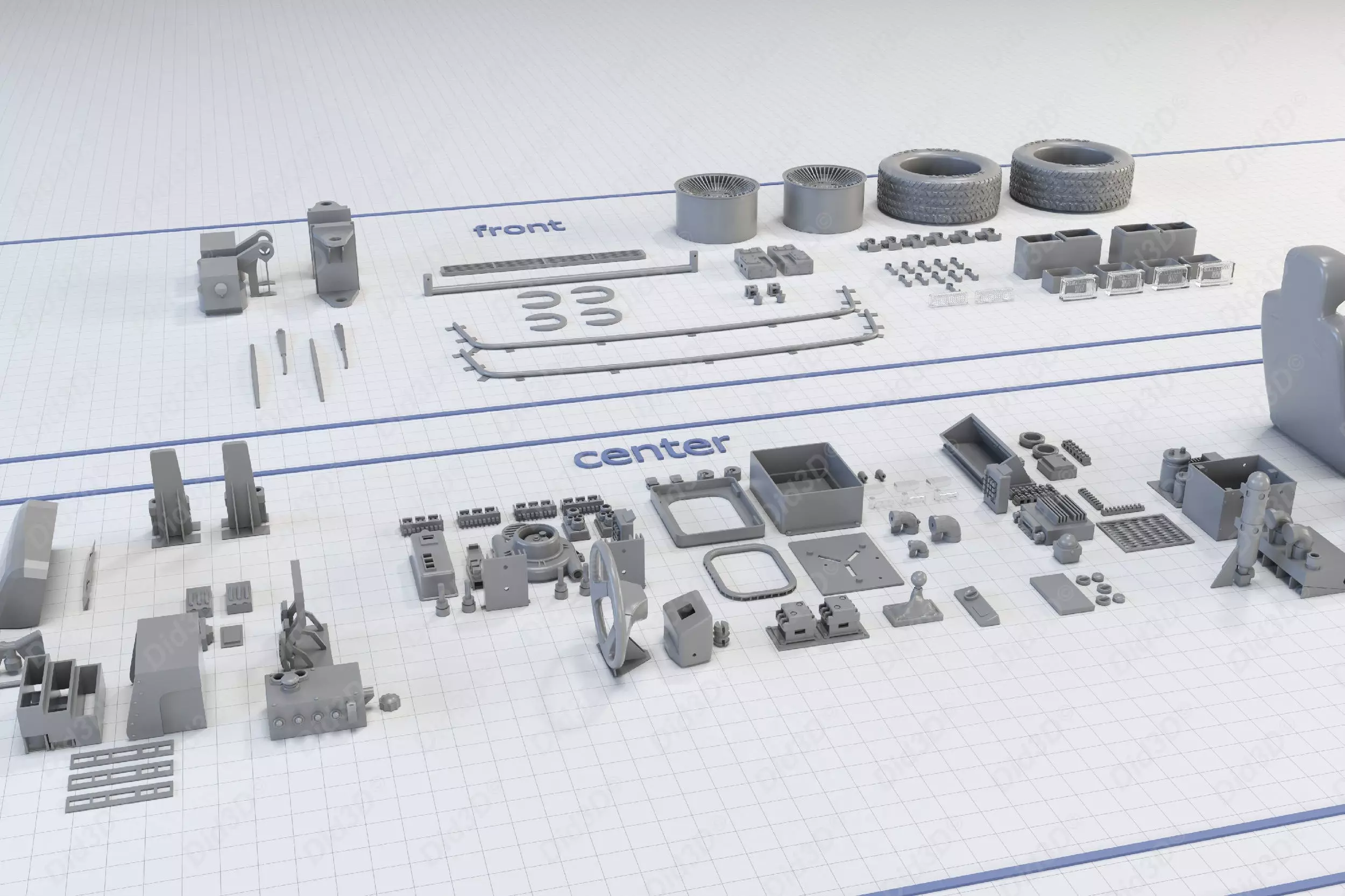DELOREAN HQ Special 3Dprint design 1-8 Scale 530mm 3D print model_21