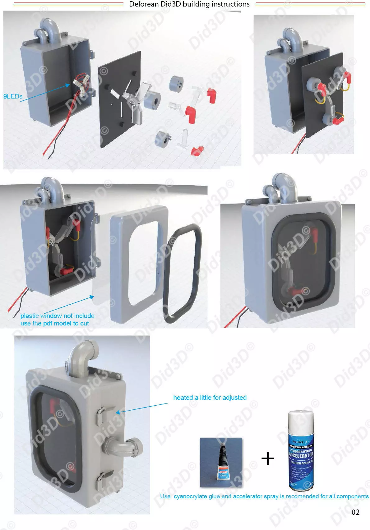 DELOREAN HQ Special 3Dprint design 1-8 Scale 530mm 3D print model_27