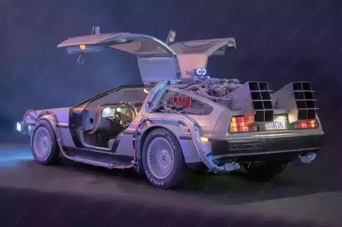 DELOREAN HQ Special 3Dprint design 1-8 Scale 530mm 3D print model 6