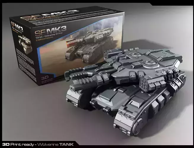 MK3-Tank 3D Print futuristic tank 3D print model