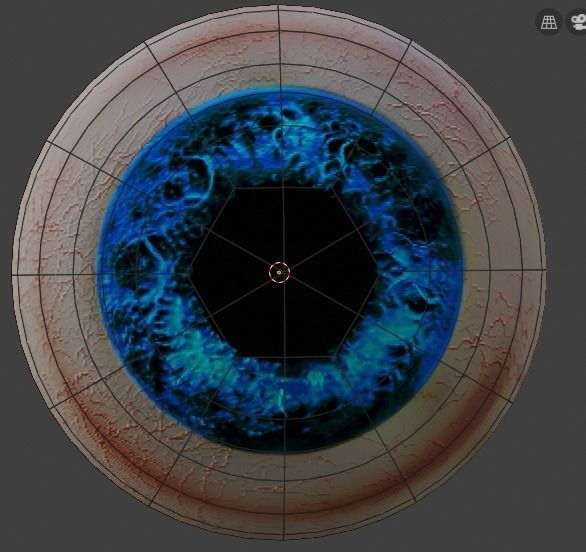 Human Eye Low-poly 3D model_2