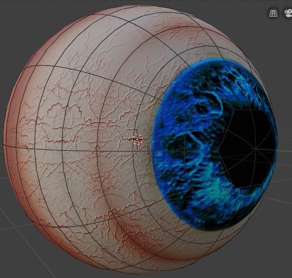 Human Eye Low-poly 3D model_3