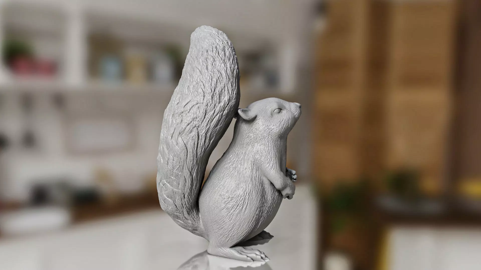 Standing Squirrel Toy 3D print model_0