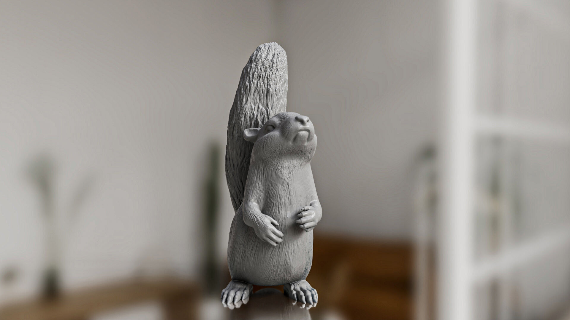 Standing Squirrel Toy 3D print model_1