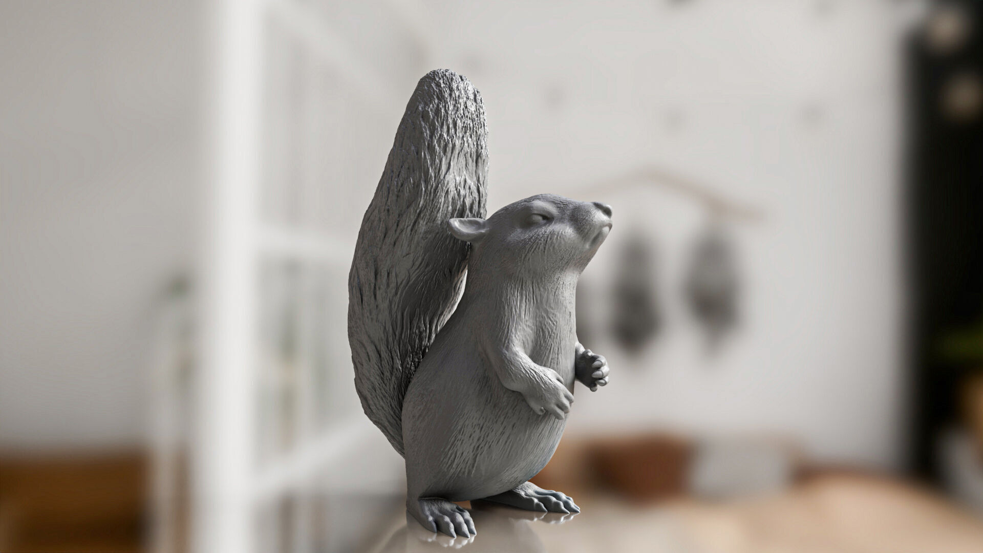 Standing Squirrel Toy 3D print model_2