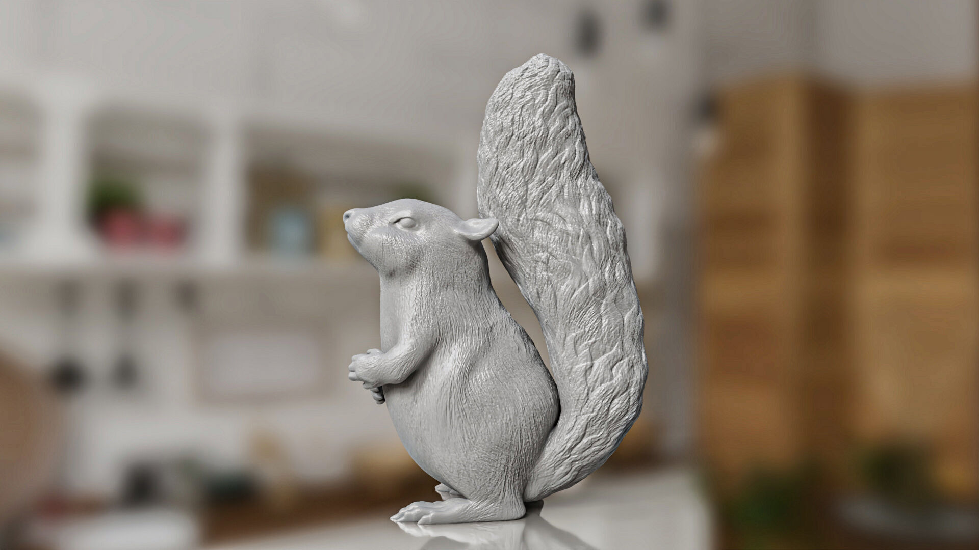 Standing Squirrel Toy 3D print model_5