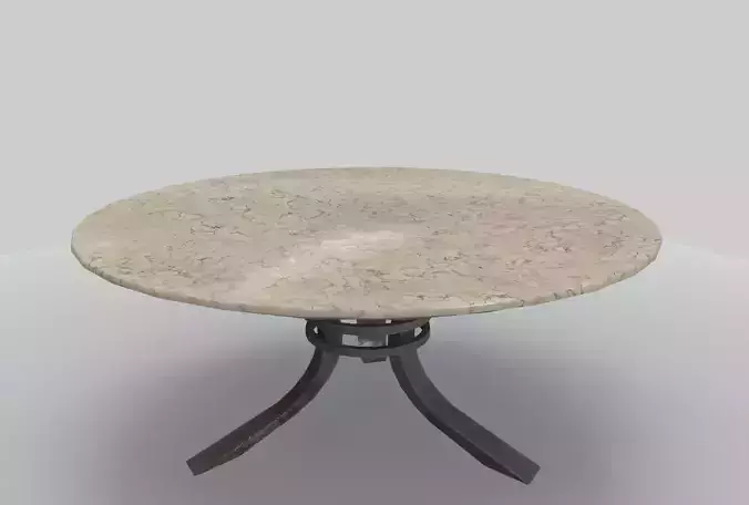 Round Marble Table 8 PBR