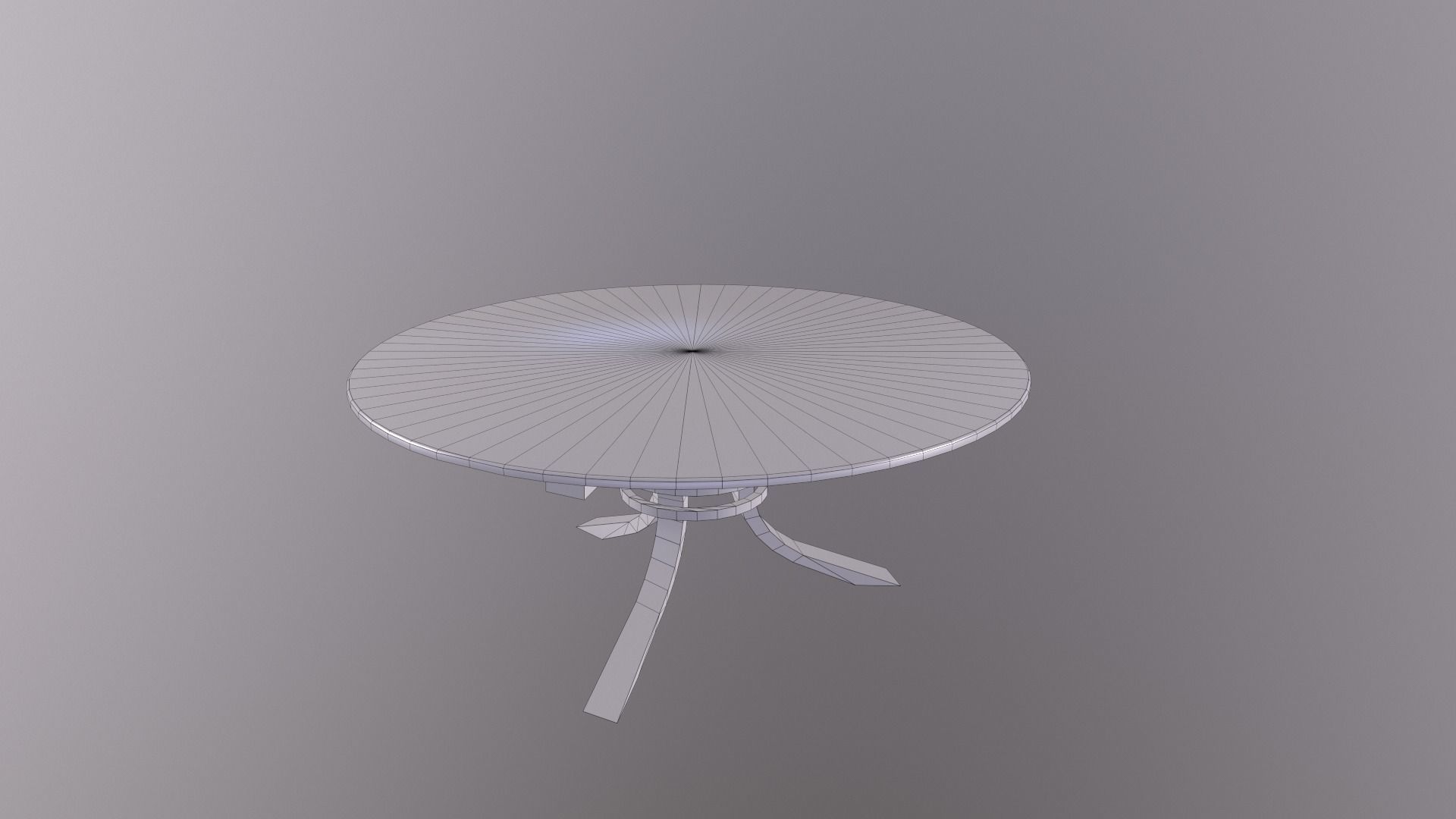 Round Marble Table 9 PBR Low-poly 3D model_6