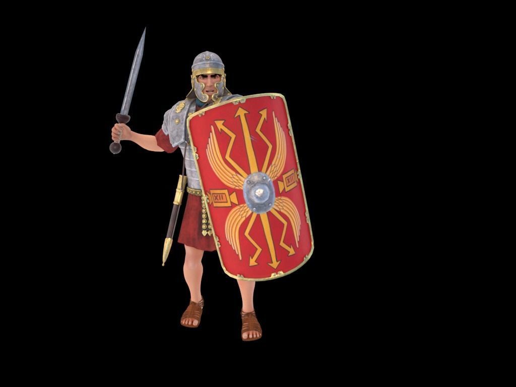 Roman Legionary 3D model_1