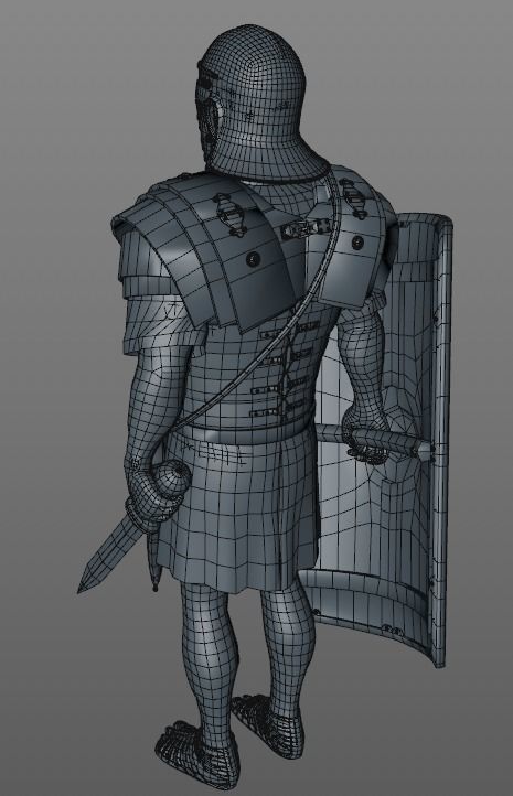 Roman Legionary 3D model_9