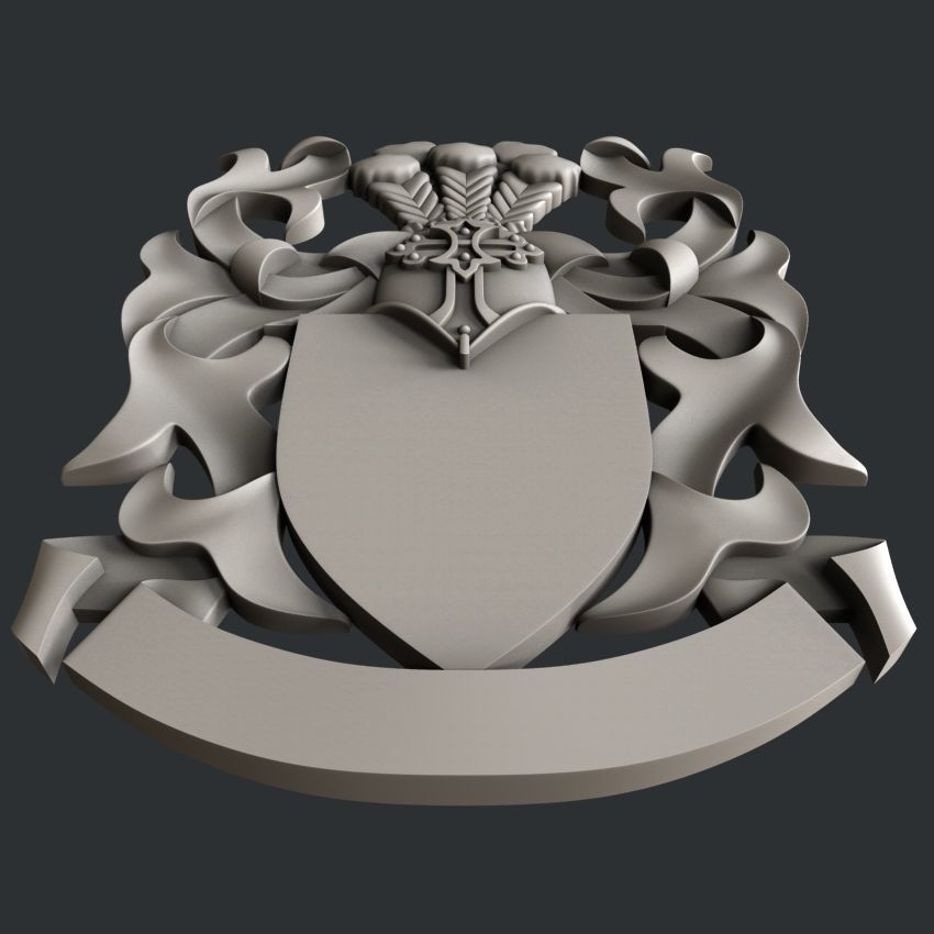 3d STL models for CNC router Coat of Arms 3D model_3