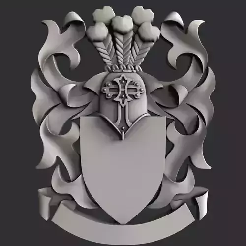 3d STL models for CNC router Coat of Arms